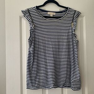 Michael Kors | Flutter Sleeve Stripe Shirt